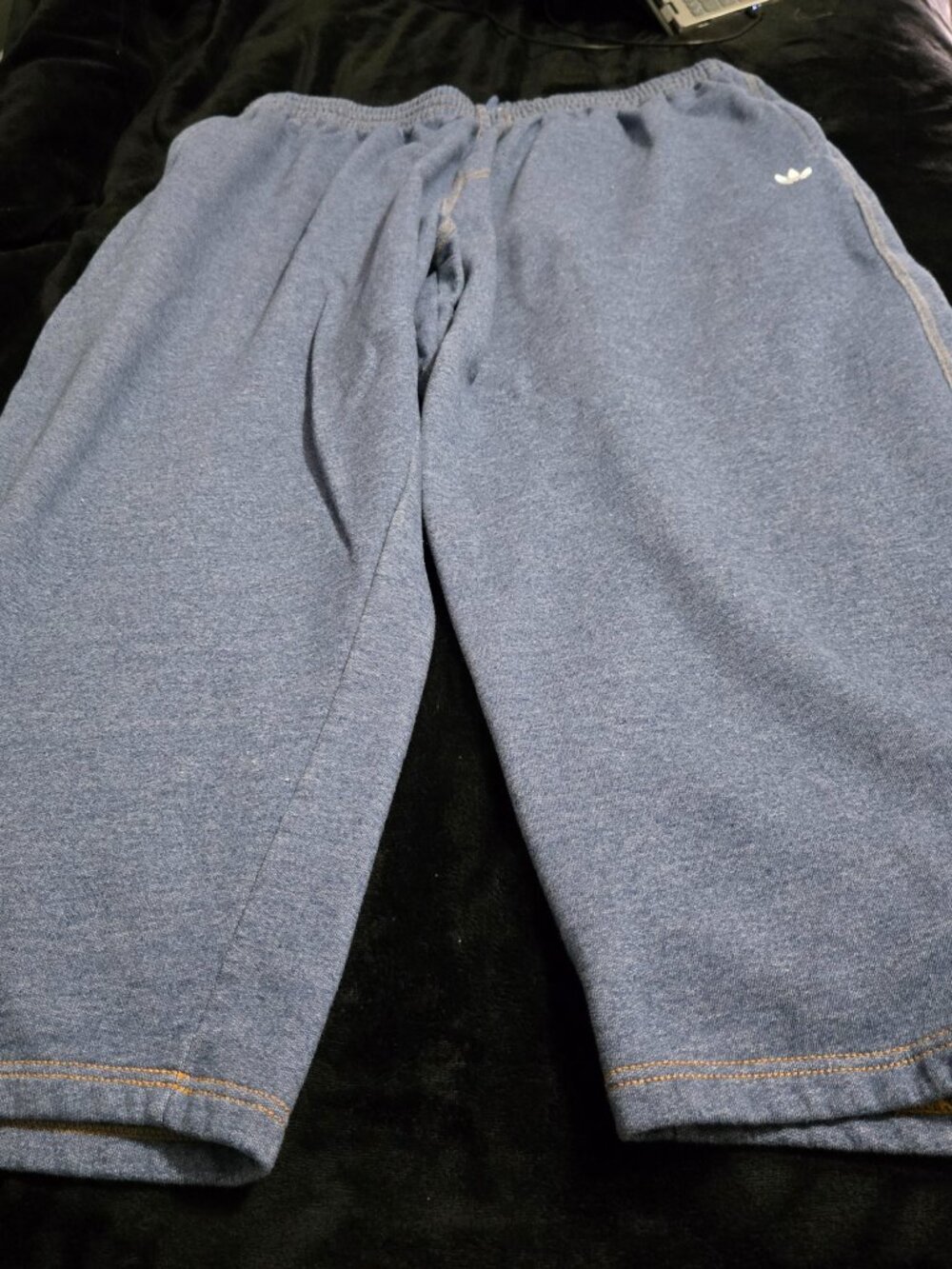 adidas Originals Men's Trefoil Essentials Melange Baggy Open Hem Pants